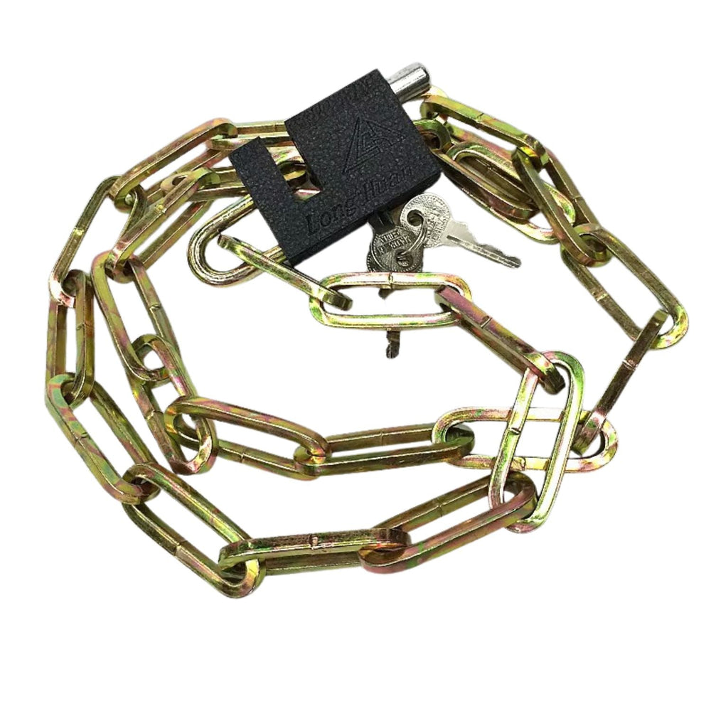 Kit antirrobo con cadena de eslabón reforzado y candado para moto, bici o portón