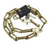 Kit antirrobo con cadena de eslabón reforzado y candado para moto, bici o portón — imagen 1 de 4