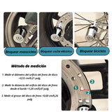 Candado de disco cromado con cierre por presión y llaves tubulares para moto y bici — imagen 2 de 4