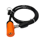 Candado tipo cable espiral con recubrimiento de PVC para bicicleta, moto y scooter — imagen 2 de 6