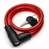Candado tipo cable espiral con recubrimiento de PVC para bicicleta, moto y scooter — imagen 4 de 6