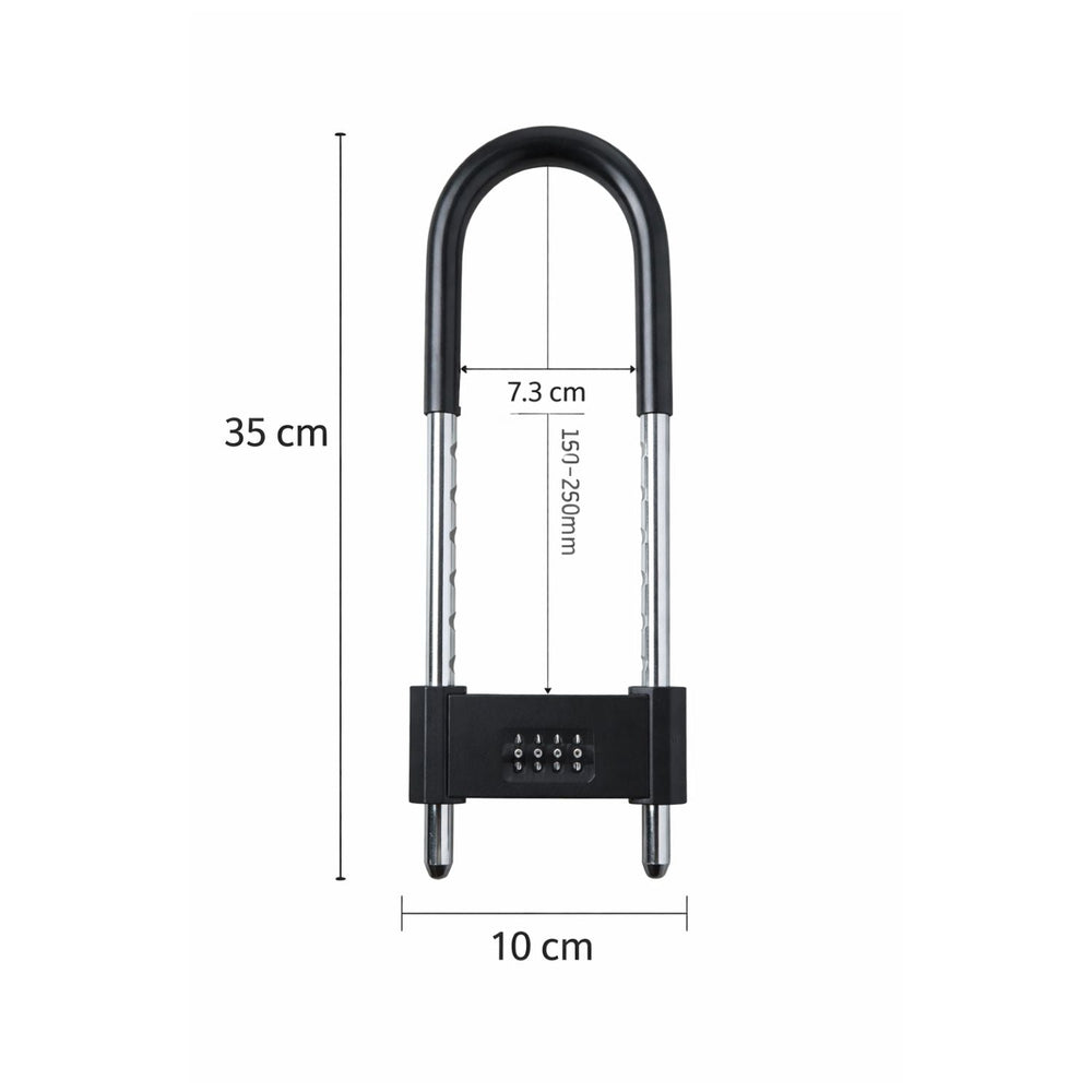Candado U-Lock reforzado con grillete largo para moto, bici y scooter