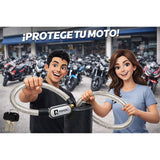 Candado de cable de acero reforzado de 120 cm para motocicleta con llave — imagen 3 de 3