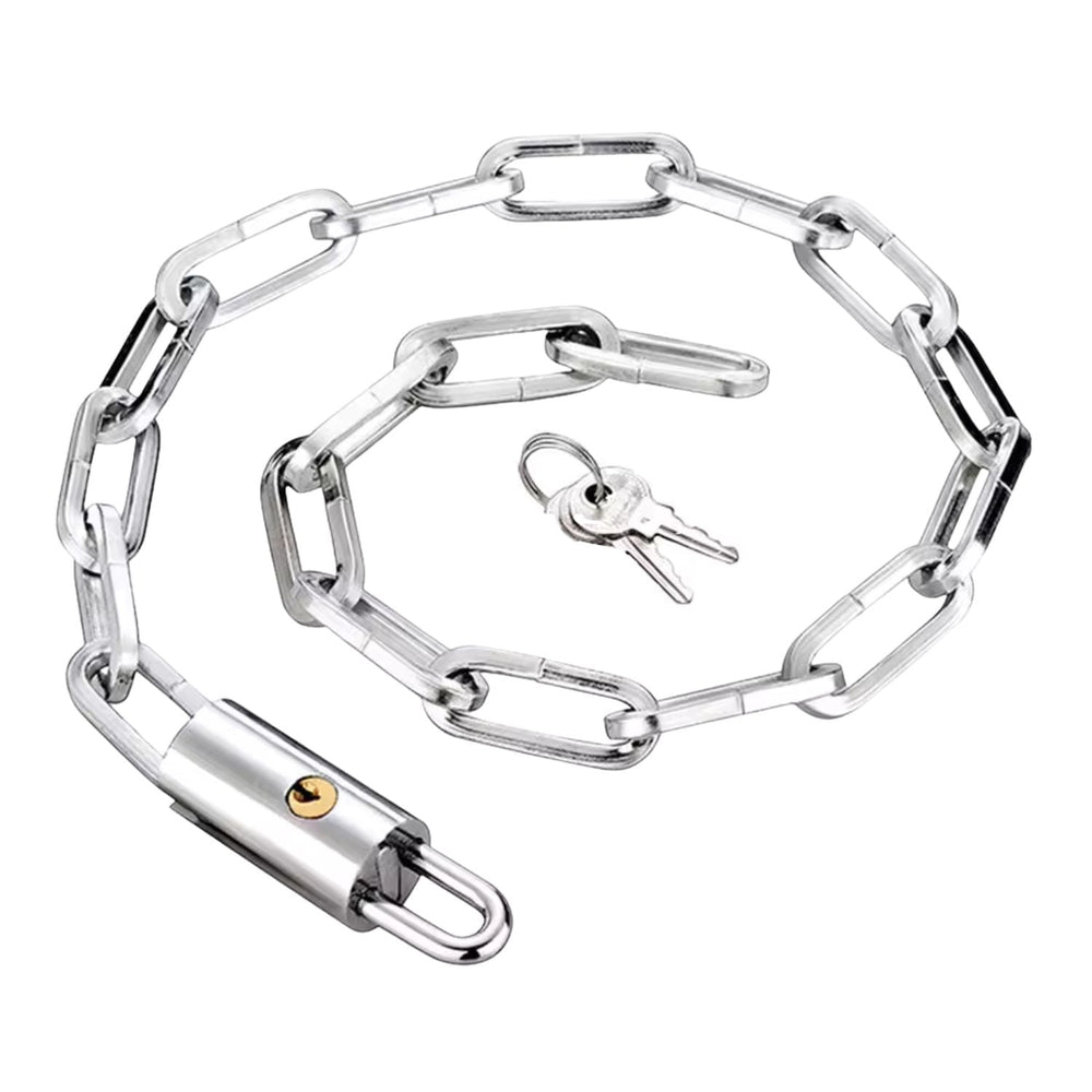 Cadena antirrobo de acero reforzado con llaves para bicicleta