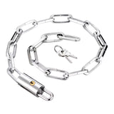 Cadena antirrobo de acero reforzado con llaves para bicicleta — imagen 1 de 5