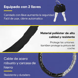 Candado antirrobo con cable reforzado de 120 cm para moto y bici — imagen 6 de 8