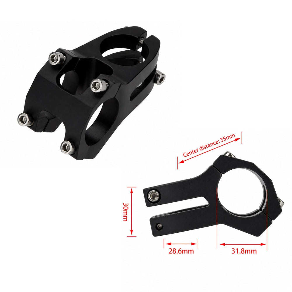 Soporte elevador de manubrio de aluminio negro 31.8mm para bici y moto