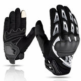 Guantes de moto con protección rígida en nudillos color gris — imagen 2 de 5