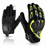 Guantes de moto con protección rígida en nudillos color gris — imagen 3 de 5