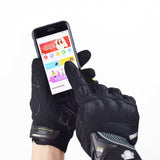 Guantes de moto con protección rígida en nudillos color gris — imagen 4 de 5