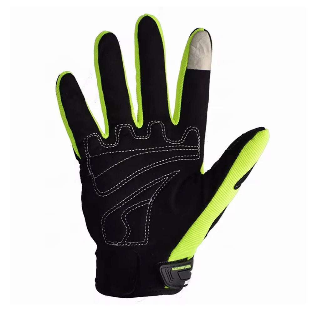 Guantes transpirables para motociclista con dedo touchscreen y protección en nudillos