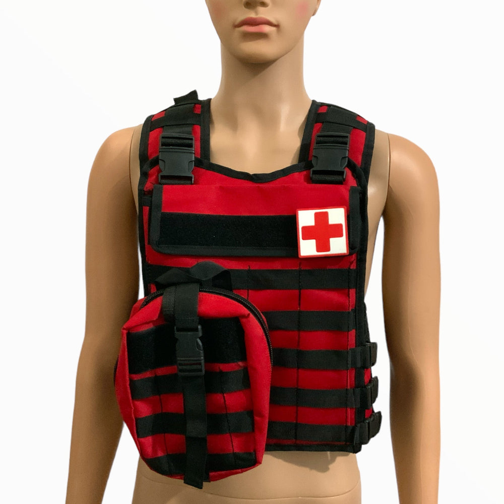 Chaleco paramédico táctico con compartimentos para equipo de emergencia