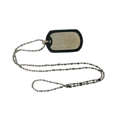 Placa de identificación militar tipo dog tag para colección