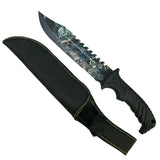 Cuchillo con mango decorado en forma de calavera y funda — imagen 1 de 2