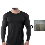 Playera manga larga negra de secado rápido — imagen 1 de 3