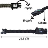 Pulsera de emergencia 7 en 1 con láser SOS, brújula y espejo de señales SN177 — imagen 2 de 6