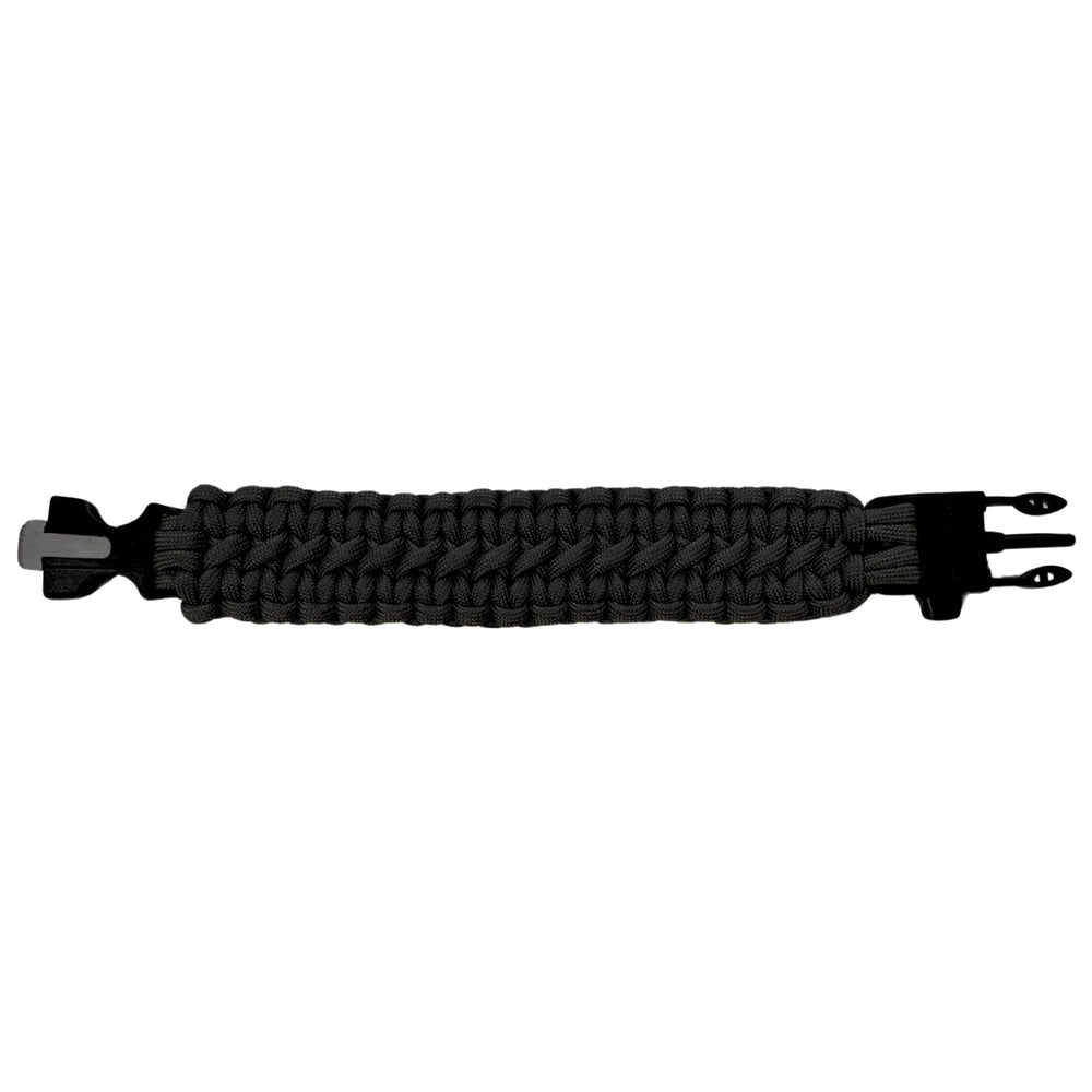 Pulsera paracord doble panza de víbora con corta soga y pedernal SN181
