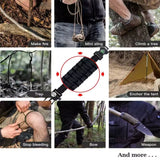 Pulsera paracord de supervivencia 7 en 1 con brújula y luz LED — imagen 4 de 4