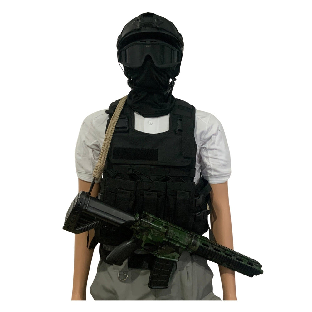 Porta fusil de paracord con arnés reforzado en tres colores