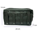 Pouch molle táctico con cremalleras reforzadas en negro — imagen 4 de 8