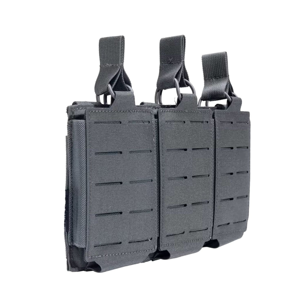 Porta cargador triple MOLLE de corte láser para M4 5.56mm