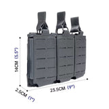 Porta cargador triple MOLLE de corte láser para M4 5.56mm — imagen 4 de 4