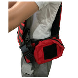 Chaleco modular rojo de alta visibilidad para rescate con sistema MOLLE — imagen 4 de 5