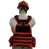 Chaleco modular rojo de alta visibilidad para rescate con sistema MOLLE — imagen 5 de 5