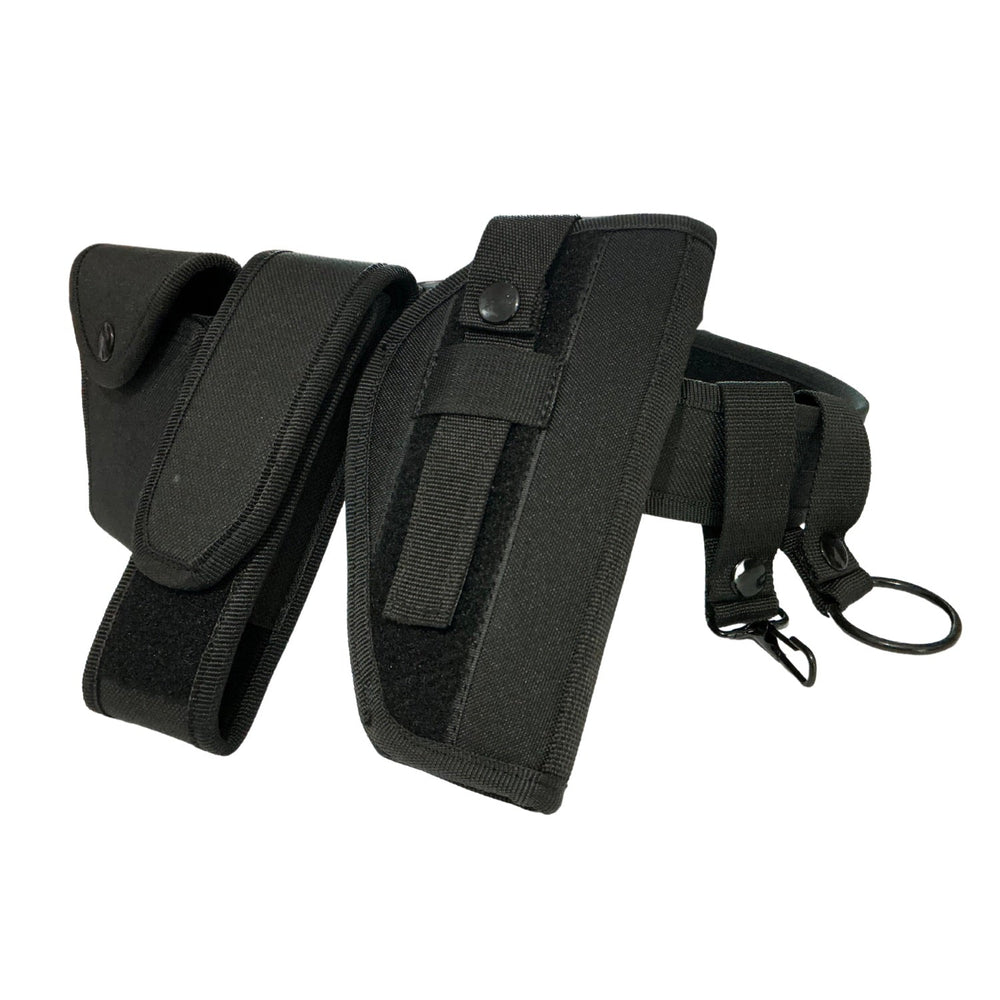 Fornitura táctica 5 en 1 con porta pistola, esposas y bastón