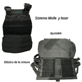 Chaleco táctico modular MOLLE negro con ajuste lateral y liberación rápida — imagen 2 de 4