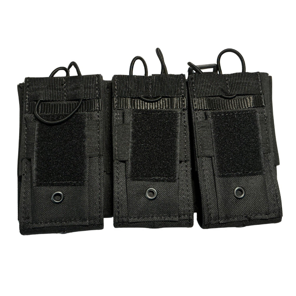 Porta cargadores triple modular en nylon con sistema molle trasero
