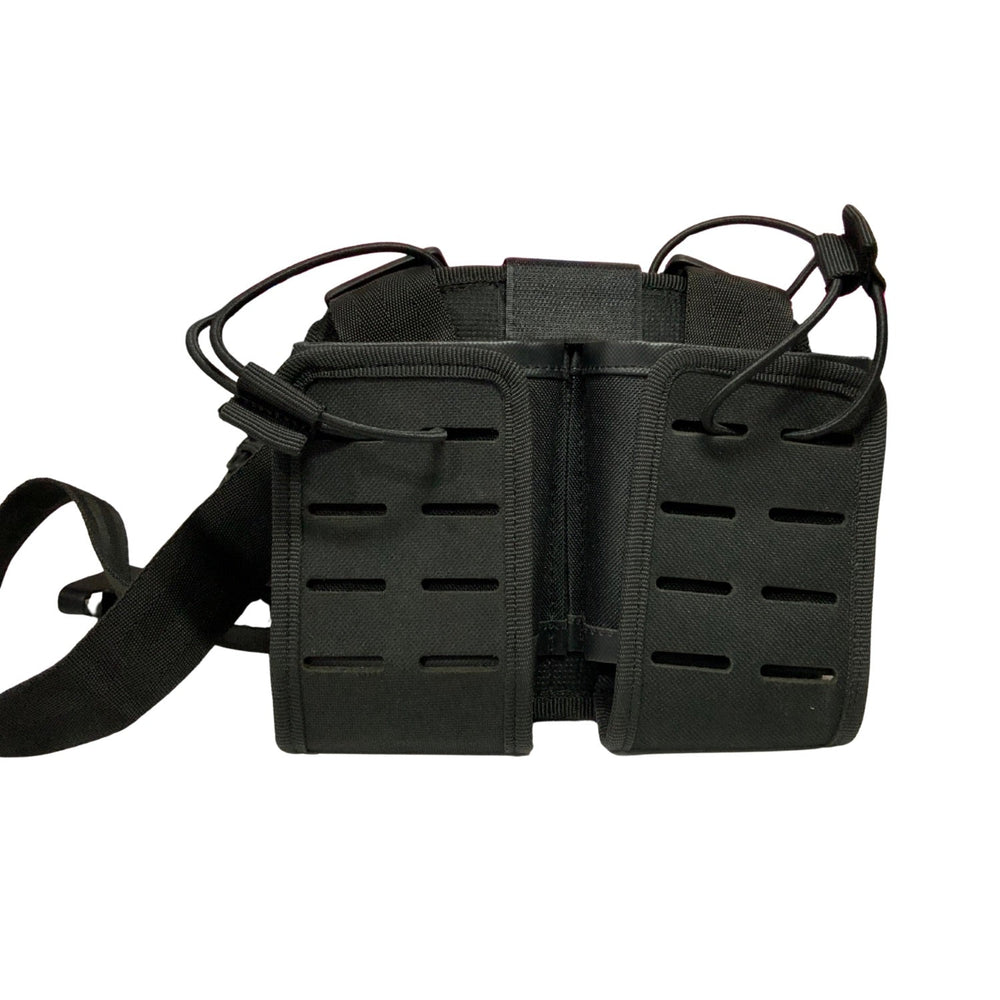 Piernera táctica porta cargador doble de nylon 1000D con base ABS