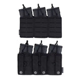 Porta cargadores táctico triple MOLLE de nylon 1000D impermeable — imagen 4 de 5