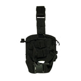 Piernera táctica porta cargador doble con sistema MOLLE PALS en negro — imagen 4 de 4