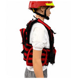 Chaleco paramédico rojo con broches de encastre y sistema MOLLE modular — imagen 4 de 6