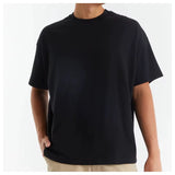 Camiseta básica unisex negra de manga corta y cuello redondo — imagen 4 de 5