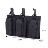 Porta cargadores triple táctico de nylon con sistema molle — imagen 4 de 5