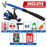 Kit de pesca portátil con caña telescópica de 164 cm y accesorios — imagen 4 de 5