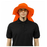 Sombrero safari naranja de alta visibilidad con cinta reflejante — imagen 1 de 5