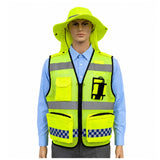 Chaleco reflectante amarillo para policía de tránsito con bandas reflejantes — imagen 3 de 4