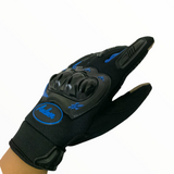 Guantes de protección para motociclista en color naranja — imagen 2 de 5