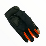 Guantes de protección para motociclista en color naranja — imagen 3 de 5