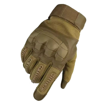 Guantes tácticos de cinco dedos táctiles con placas anti-impacto