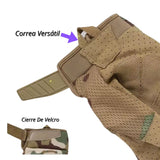 Guantes tácticos con dedos touch y nudillos reforzados en verde militar — imagen 3 de 4