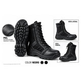 Bota táctica SWAT de caña alta en color negro con suela antiderrapante — imagen 4 de 7