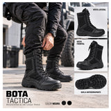 Bota táctica SWAT de caña alta en color negro con suela antiderrapante — imagen 7 de 7