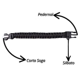 Pulsera de supervivencia con pedernal, cuchilla corta soga y silbato SN179 — imagen 4 de 5