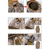 Mochila de senderismo de 75 litros con soporte de aluminio en café pixel — imagen 3 de 5
