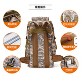 Mochila de senderismo de 75 litros con soporte de aluminio en café pixel — imagen 2 de 5