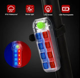 Luz trasera de bicicleta con 8 LED en colores rojo y azul — imagen 4 de 4